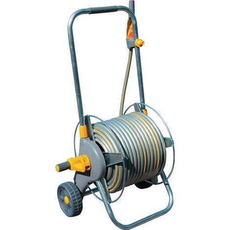 Hozelock – Enrouleur tuyau arrosage 30m – Chariot dévidoir métal avec tambour – Connexions pour robinet 1/2, 3/4, 1 – Usage professionnel (1/5)