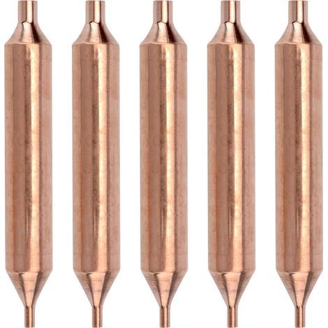 Lote de 5 filtros de cobre para refrigerador - Accesorios de refrigeración - 19 mm x 127 mm - Con agujero de 3 mm y 6 mm de diámetro interior (1/5)