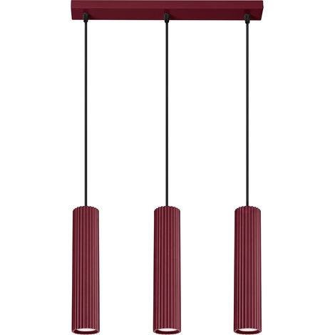 Pendelleuchten Karbon burgund 3xGU10 45cm Aluminium Sollux (1/5)