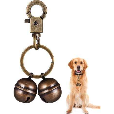 1 Clochette Pour Chien Et Chat, Laiton Robuste Avec Mousqueton Pivotant, Accessoire De Collier Pour Extérieur Et Intérieur