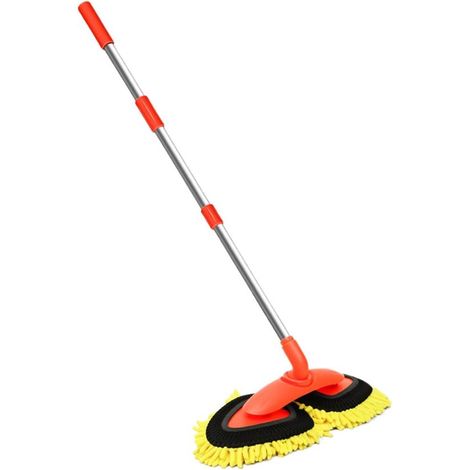 Cepillo para lavado de coches - Herramienta de limpieza telescópica - Limpieza de vehículos - Longitud ajustable - 110 cm - Multicolor (1/5)