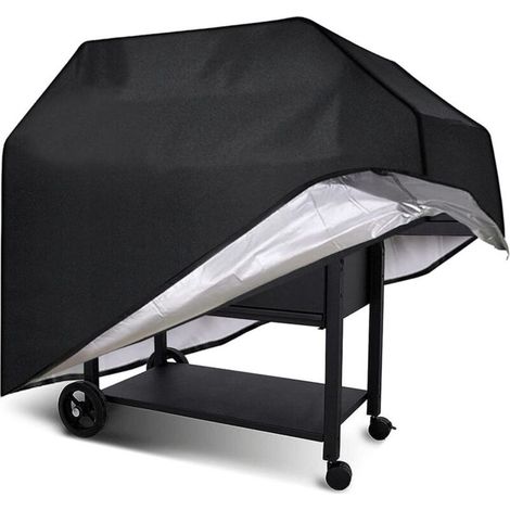 Housse Barbecue Gaz, Bache Barbecue Exterieur Rectangulaire, Housse 210D Etanche, Couverture de Grill Imperméable Anti Vent, UV, Poussière, Neige (1/5)