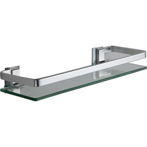 X-Round - Tablette murale, longeur 35 cm, verre/chrome XR607