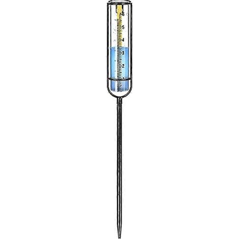 Pluviomètre, pluviomètre en verre de 15 cm (6 pouces) avec piquet pour jardin (bleu) (1/5)