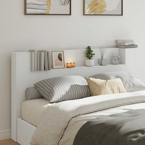 vidaXL Testiera Letto Bianco Legno ingegnerizzato