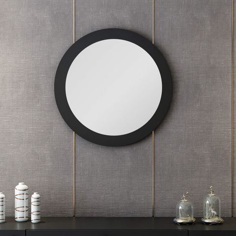 Panneaux de Particules mélaminés, Miroir, Noir, Chrome, 60 x 2 x 60 cm (1/2)