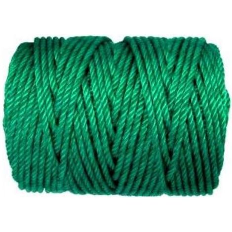 FPLUS cuerda plastico 5 mm.verde x 100mts. , COMPOSICIÓN. Monolamentos de polietileno.
CARACTERÍSTICAS. Torcidos a 4 cabos. Buena resistencia a la tracción y al roce. Posee otab
