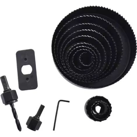 Ensemble de scies cloches pour le travail du bois (19-127 mm), perceuse électrique pour percer des trous dans les cloisons sèches, outils pour spots encastrés (18 pièces), scie cloche.