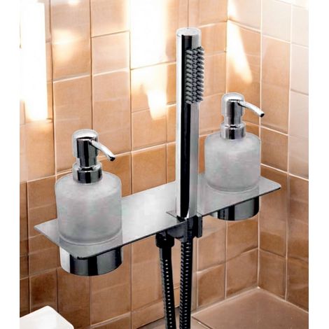 Kit d'étagères de douche avec distributeur et sortie d'eau, kit complet