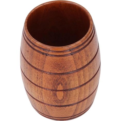 Tasse En Bois Tasse de thé à boire en bois forme baril multifonctionnel tasse 210ml for le Camping plein air barre la maison (1/5)