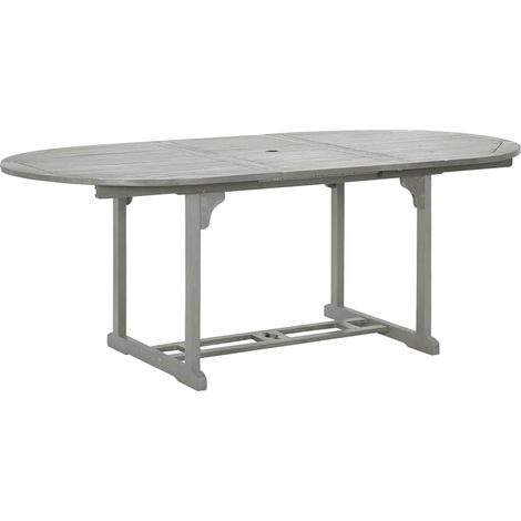 Table de jardin Table d'appoint, Table de Balcon, Gris 200x100x75 cm Bois d'acacia massif OIB4350E (1/5)