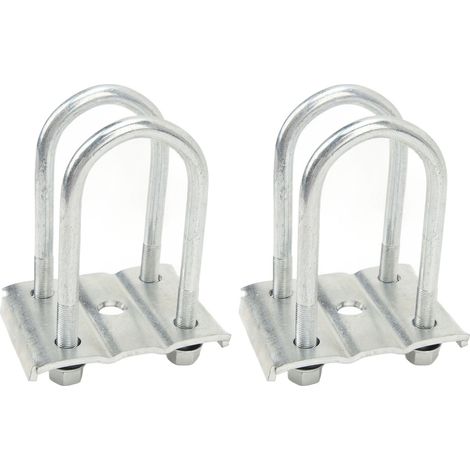Kit 6 U-Boulons de Suspension pour Essieu Remorque 1/2in, Ressorts à Lames Ø3in, Support de Chargement 5200-7000lbs, Bateau Cargo, Fixation Axe (1/5)