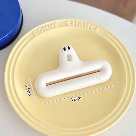 Clip per sigillare gli alimenti, simpatiche clip larghe per sacchetti di snack, clip per sigillare la freschezza degli snack con foro, molla elastica integrata per casa e viaggi, accessori per la cons (1/4)