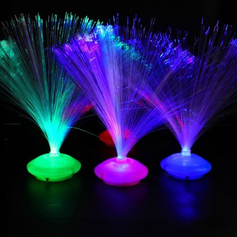 Lampe En Fibres Optiques - Fontaine Lumineuse À LED Changeante - Décoration Intérieure Pour Fête Mariage Maison - 1 Pièce (1/4)