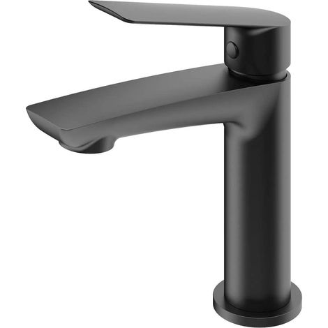 Mitigeur de lavabo sans garniture de vidage (bouchon) noir mat (1/2)