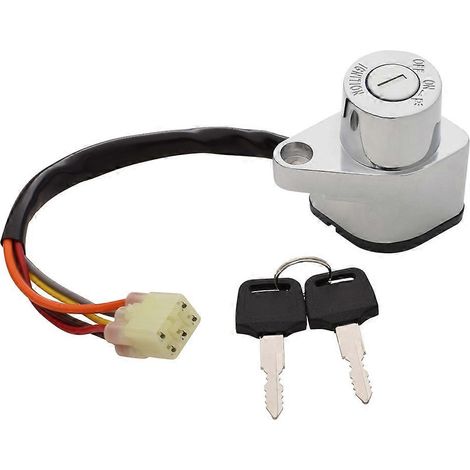 Contacteur d'allumage avec clé pour moto Suzuki Intruder VL1500 (1999-2004) et VZ800 (1997-2004), référence 37110-26F02 (1/5)