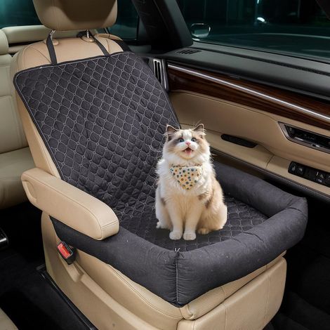 Asiento de coche para perros pequeños, asiento de coche para mascotas, viajes, alfombrilla impermeable para SUV y coche, desplazamientos diarios y paseos. (1/5)