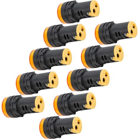 10PCS Voyants LED Jaunes AD16-22DS pour Signalisation, Haute Luminosité, 12V AC/DC