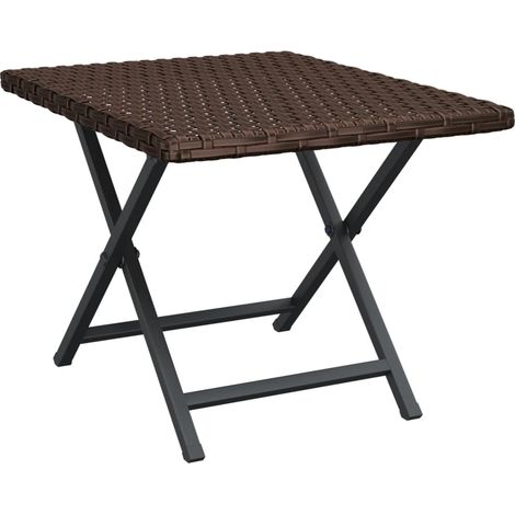 Klapptisch Braun 45x35x32 cm Poly Rattan vidaXL