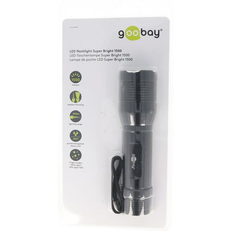 Goobay Super-Bright 1500 LED Taschenlampe batteriebetrieben 1500 lm 255 g (1/5)