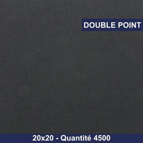 QUALQUE - Serviette cocktail double point - 20x20 - Noir - x4500 (1/4)
