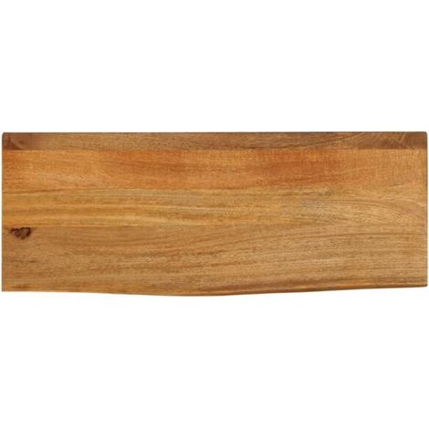 vidaXL Tischplatte 90x20x2,5 cm, Massivholz Mangoholz mit Baumkante (1/5)