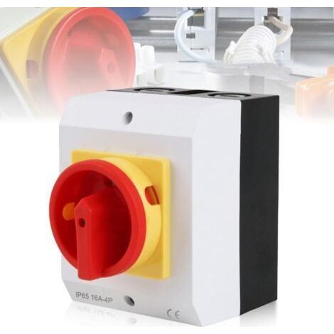 BUNTHAUS Interrupteur Principal 16A 3 Pôles IP65, Sectionneur de Charge avec Boîtier Plastique, Interrupteur Rotatif de Sécurité (1/5)