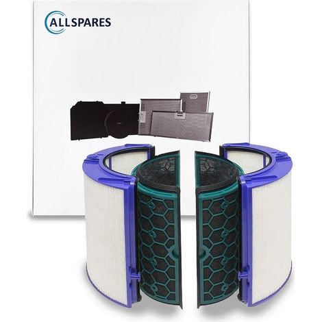 Filtro HEPA AllSpares Combi 360° para purificadores de aire compatibles con Dyson HP04 / TP04 / DP04 (215 x 210 mm)