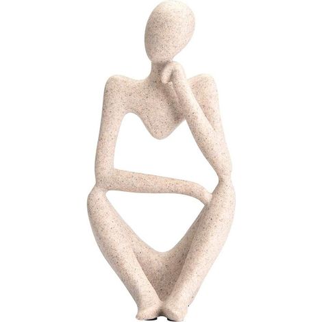 Harzfigur, Statue, Denkerfigur, abstrakte dekorative Skulptur (1/5)