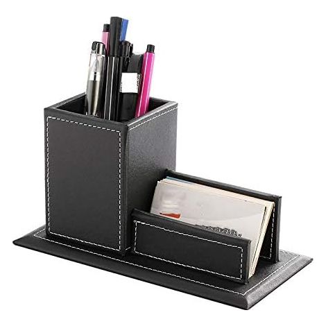 Fournitures de Bureau en Cuir Multi-Fonction Porte-Stylo Carte Cas Une Boîte de Stockage de Bureau créatif Mode étudiant décoration-Fei Yu (1/4)