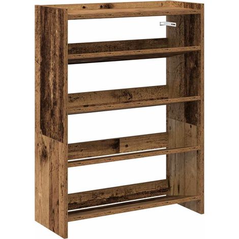 Maison Exclusive - Étagère à chaussures vieux bois 60x25x81 cm bois d'ingénierie