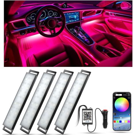 Auto Innenbeleuchtung RGB LED mit APP-Steuerung, Musikmodus, 16 Mio. Farben (1/5)