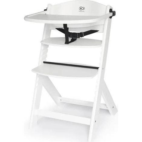 kinderkraft ENOCK chaise haute blanche bois massif (1/3)