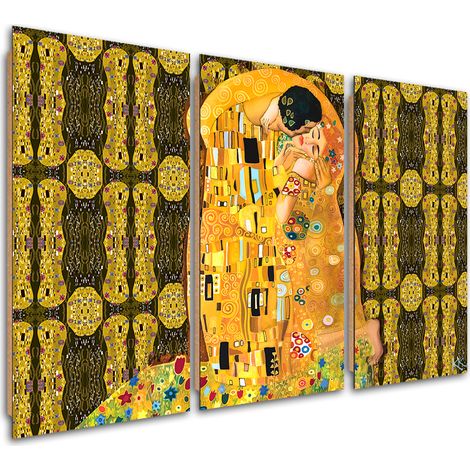 Quadro deco panel 3 paneli, Adempimento di una donna astrazione - 60x40 (1/5)