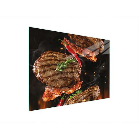 Glasschneidebrett 30x22 Grill (1/5)