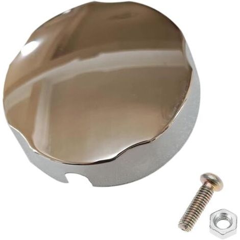 Pair Boutons Rotatifs pour Baignoire, Accessoires de Vidange, Poignée Rotative, Cache-Trop-Plein, Chrome, Plastique (1/5)
