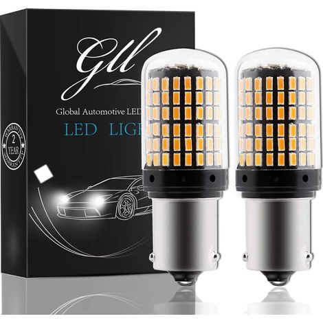 GLL PY21W BAU15S 2 x 12 V 2800LM Car Flashing LED Bulb Orange (1/5)