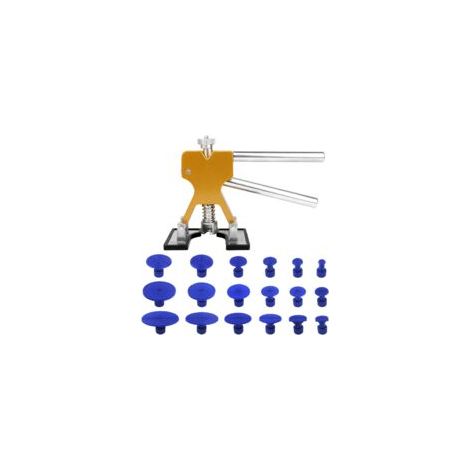 Memkey – Kit débosselage sans peinture – 18 ventouses en caoutchouc – Réparation carrosserie auto, moto, réfrigérateur – Outil ergonomique
