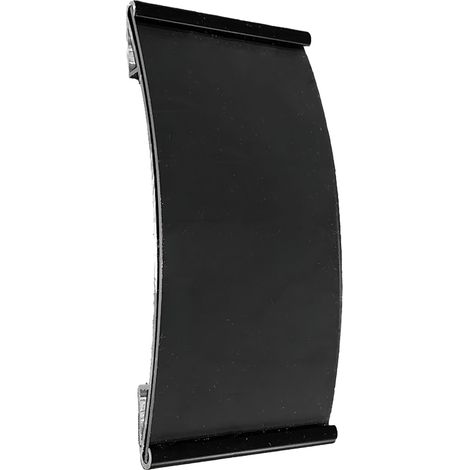 Plaque de Porte Aluminium avec Porte-Étiquette 105x50mm Noir Mat - Fixation Adhésive Pré-Installée - Bureau, Entreprise HOMEWELL