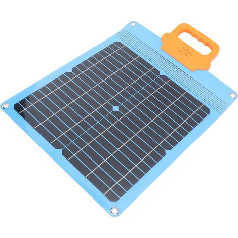 20W 18V Flexibles, hocheffizientes, faltbares Solarpanel, wasserdichtes monokristallines Solarpanel-Ladegerät mit Griff für den Außenbereich, Blau (1/5)