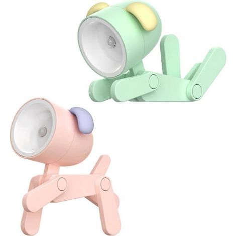 Mini veilleuse LED pour chien, luminosité réglable – Rose et vert (pour chien) (1/5)