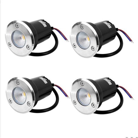 Spot encastrable extérieur sol 5W – Acier inoxydable rond blanc – IP67 – Charge jusqu'à 800 kg – 12V-24V DC – Ø 6,5 cm (1/5)