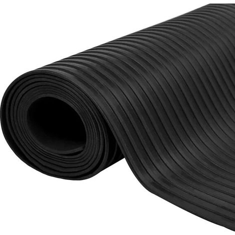 Tapis de sol en caoutchouc noir, 1,5 x 2 mètres (1/5)