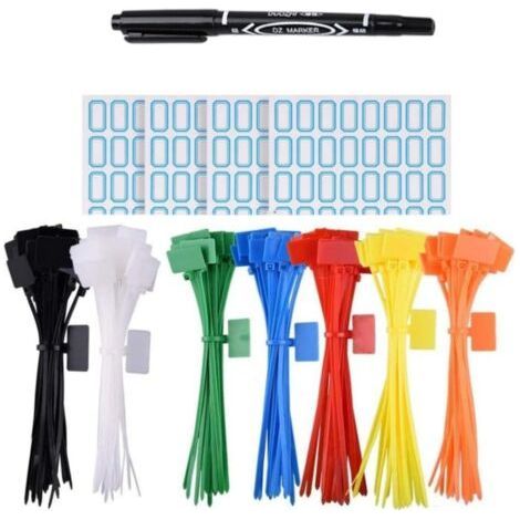 3 × 150MM Serre Câbles Electriques,250 Pièces Attaches de Câble Colorées,Attaches Pour Marqueurs De Câble,Serre Câbles Nylon pour marquer et organiser le Fils (1/5)