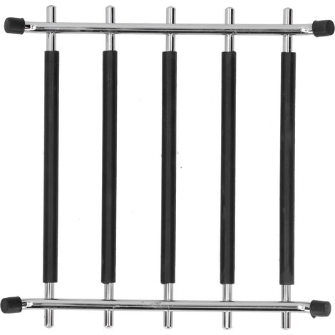 Tapis De Cuisine En Silicone Et Acier Inoxydable - Design Creux Antidérapant Résistant Chaleur Noir - Protection Table Pour Casseroles Et Bols - Lot De 1 (1/5)