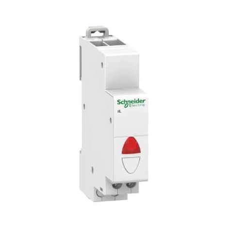 Piloto luminoso modular ACTI 9 LED rojo 12-48 V AC/DC, IP2, montaje en carril DIN