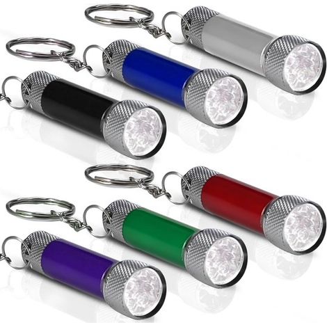6 mini torce a LED - Torcia - Torcia a batteria - Luci portachiavi - Plastica - Multicolore (1/5)