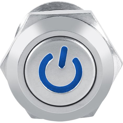 Bouton poussoir voiture allumage temporaire LED bleue 3V interrupteur auto (1/5)