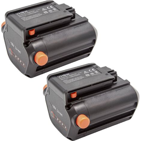 vhbw 2x batteria sostituisce Gardena BLi-18, 9839-20, 9840-20 per rasaerba cesoie tagliasiepi 2000mAh 18V Li-Ion