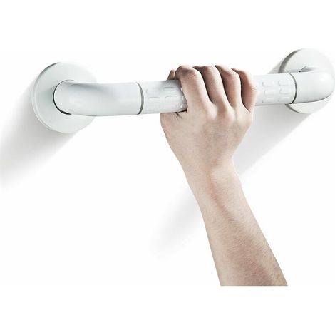 Barre d'appui de sécurité 38 cm en inox, antidérapante, cercles lumineux – DELKEVIC (1/5)